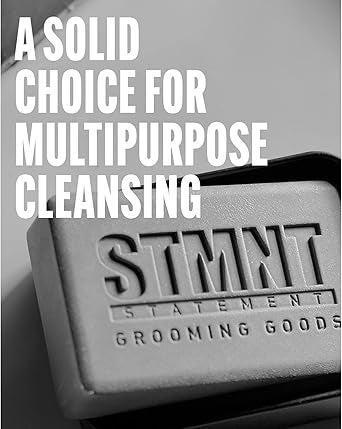 STMNT بار تنظيف الشعر والجسم STMNT Grooming Goods 125 جرام خالي من الكبريتات تركيبة مرطبة مع الفحم النشط مناسب للسفر - Image 4