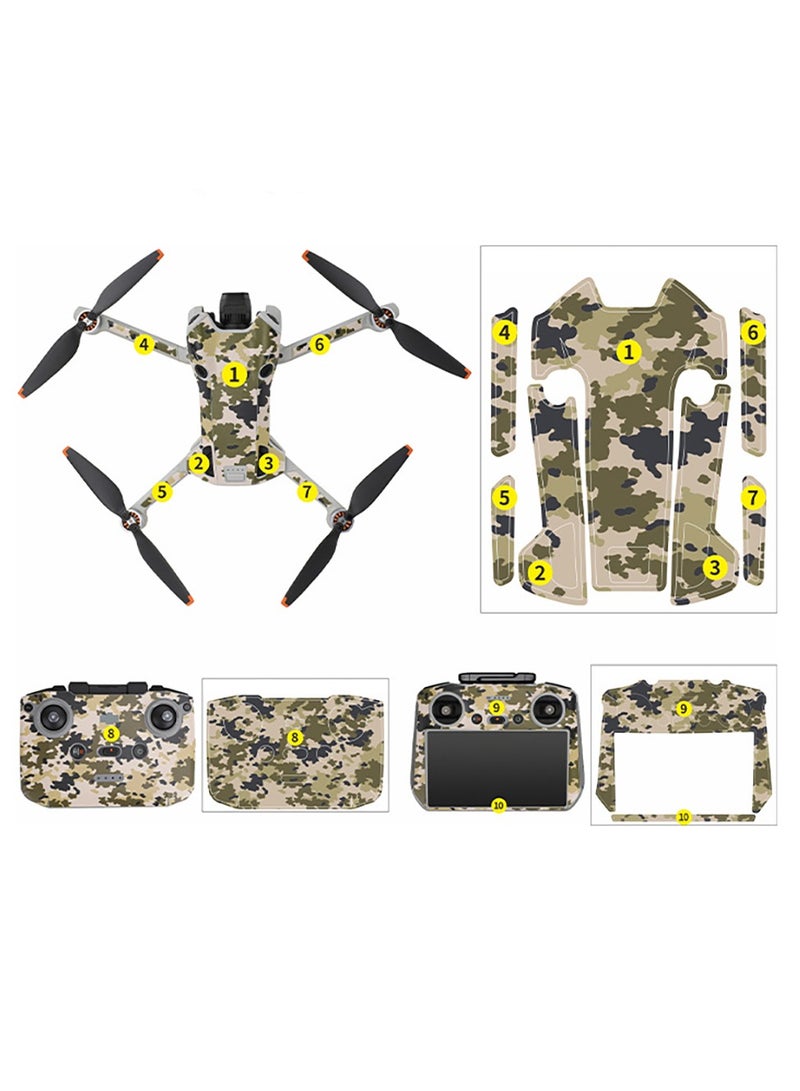 SYOSI Skin Stickers for DJI Mini 4 Pro, Waterproof Decals for DJI Mini 4 Pro and RC 2 Controller, DIY Accessory Kit - Image 3