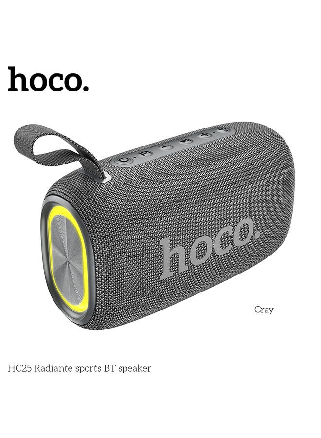 hoco. Wireless speaker “HC25 Radiant” portable loudspeaker(Grey) - Image 2