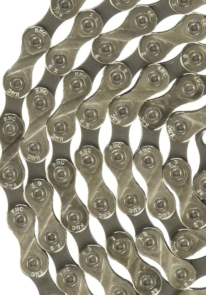 KMC KMC023 X9.93 9-Speed Bicycle Chain - 1/2 x 11/128-Inch, 116 Links, Silver/Black - Image 2