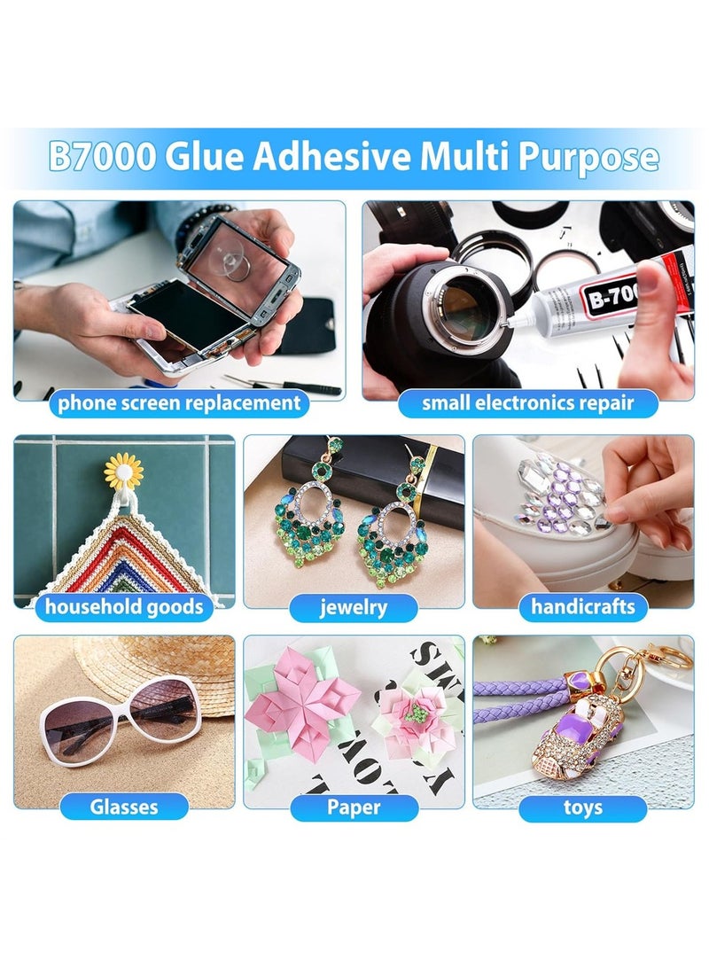 B-7000 Super Glue,Industrial Strength Adhesive B7000 Glues Paste for Rhinestones Crafts, Clothes Shoes, Fabric, Jewelry Making, Cell Phones, Tablet, Wood, Rubber, Leather Textile (2x50 ml/2.1 oz) - Image 5