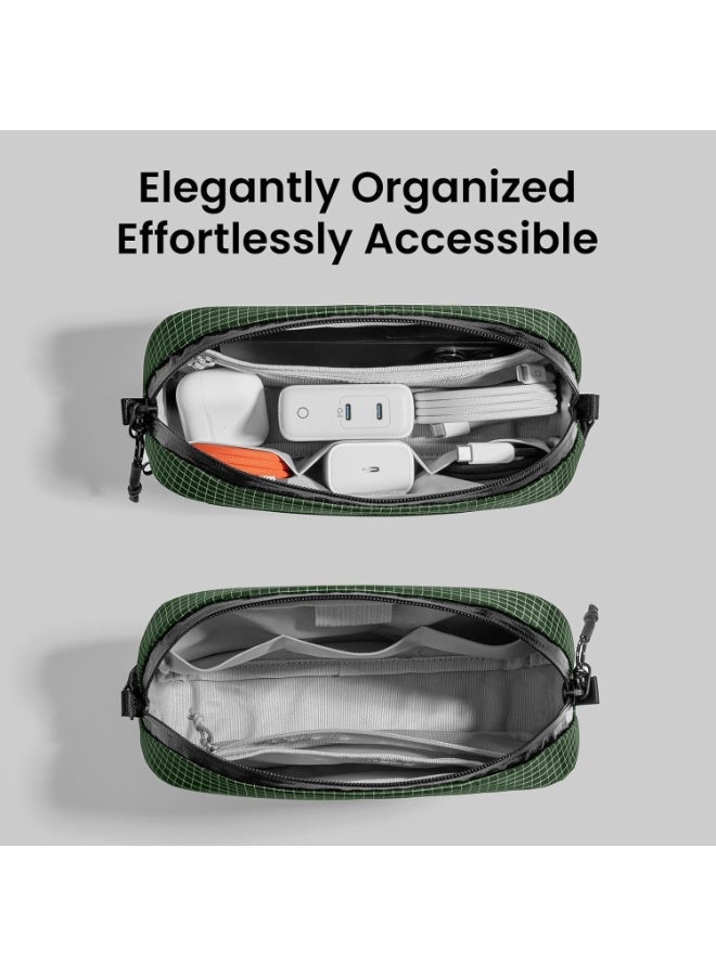 Tomtoc Light-T12 Advanced Tech Organizer – Electronic Accessory Travel Case, Water-Resistant Dual-Compartment Cable Organizer Bag for Charger, Cords, Power Bank, Hard Drive & Phone - Image 4