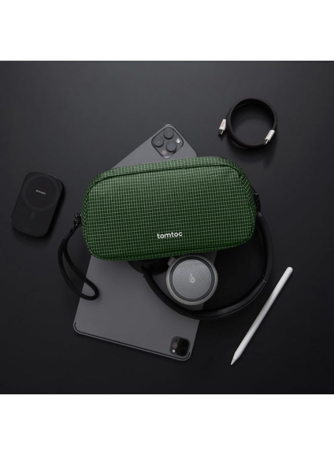 Tomtoc Light-T12 Advanced Tech Organizer – Electronic Accessory Travel Case, Water-Resistant Dual-Compartment Cable Organizer Bag for Charger, Cords, Power Bank, Hard Drive & Phone - Image 3