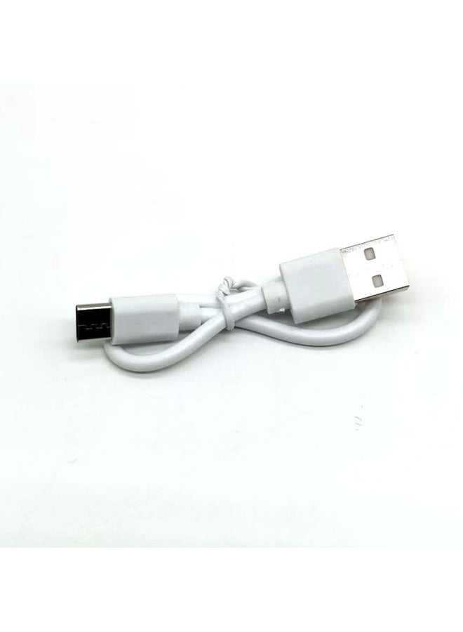 Type-c Charging Line Data Short Line 2A Power Toy Pure Copper Bluetooth Headset Small Fan With Machine Line Customization-Color:2a White — 0.2m  - Image 1