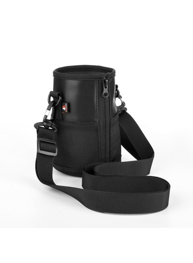 Suitable for Bose SoundLink Revolve+ Bluetooth speaker PU protective cover mesh shoulder audio cover - Image 1