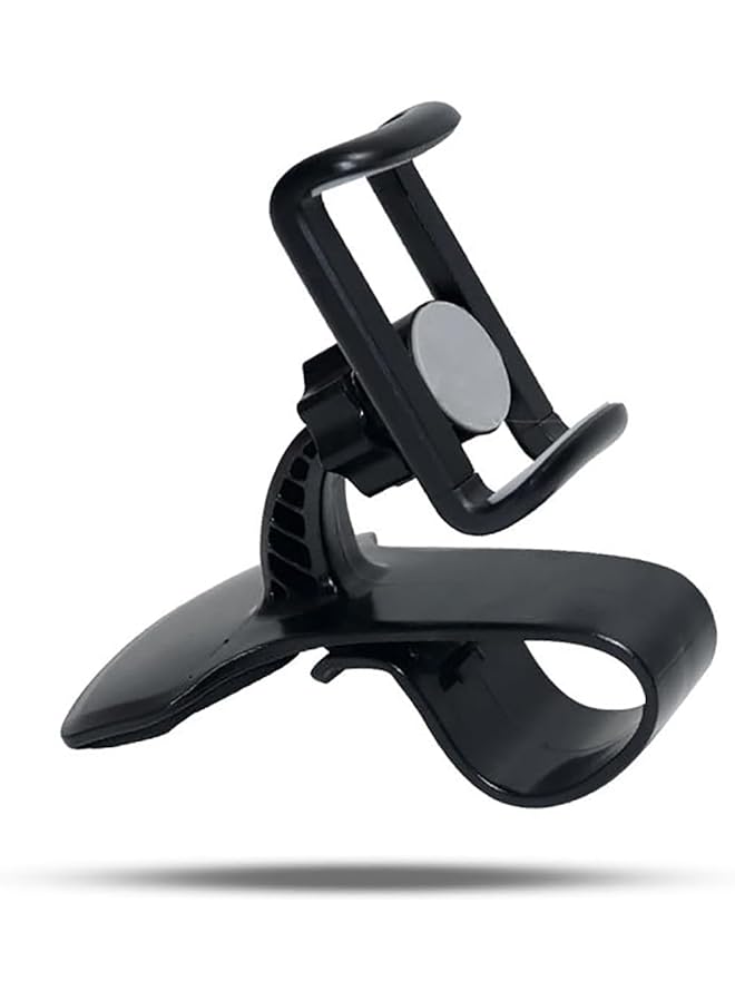 Universal Car Phone Holder, Non-Slip Dashboard Mount with Snap-In Clip, 360° Rotatable Stand for GPS Navigation