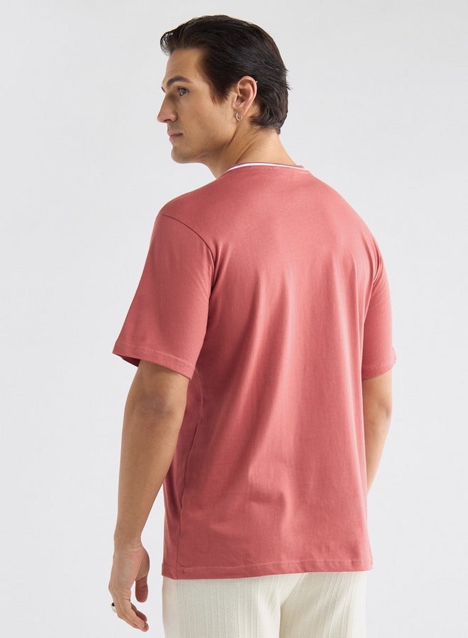 سبلاش فيڤ تيشرت سادة بياقة مستديرة وأكمام قصيرة - Image 3