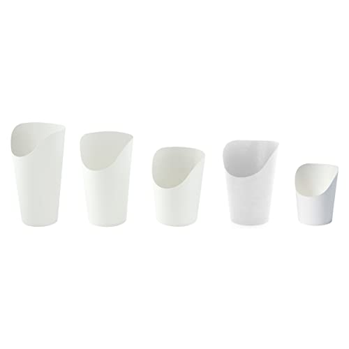 PacknWood 210GSP25BL White Mini Fries/Wrap Cup - 2oz D:1.9in H:3.1in - 500 pcs - Image 3