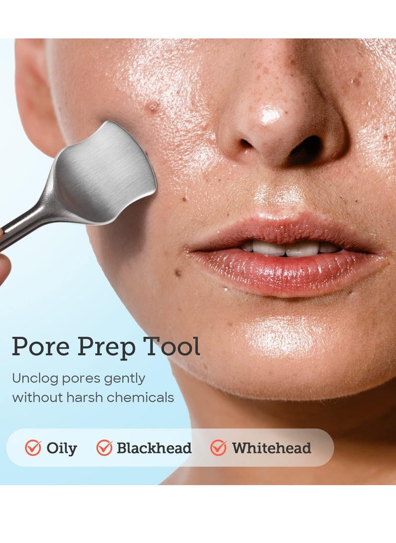 LitBear LitBear Pore Prep Tool, Blackhead Remover Pimple Popper Tool Kit, Stainless Steel Blackhead Extractions Tool for Acne, Whitehead Popping, Blemish, Comedone  - Image 4