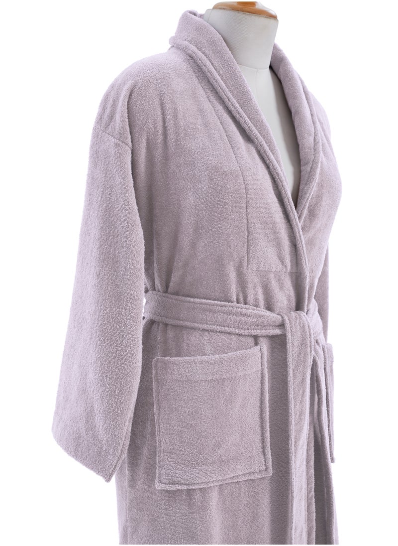 دوناتيلا روب حمام فيلور قطني ناعم سريع الامتصاص (مقاس L/XL) أرجواني فاتح  - Image 4