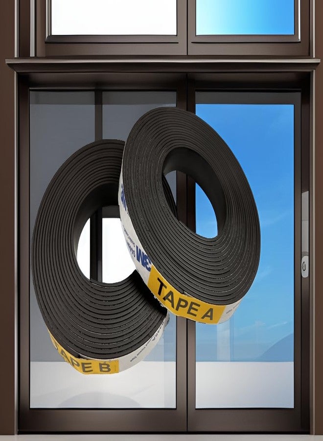Yamsop Adhesive Magnetic Tape A+B (6.6 ft + 6.6 ft), Magnetic Strips with Adhesive Backing for Screen Doors and Window Screens, Magnetic Stripes with Mutual Attraction - Image 3