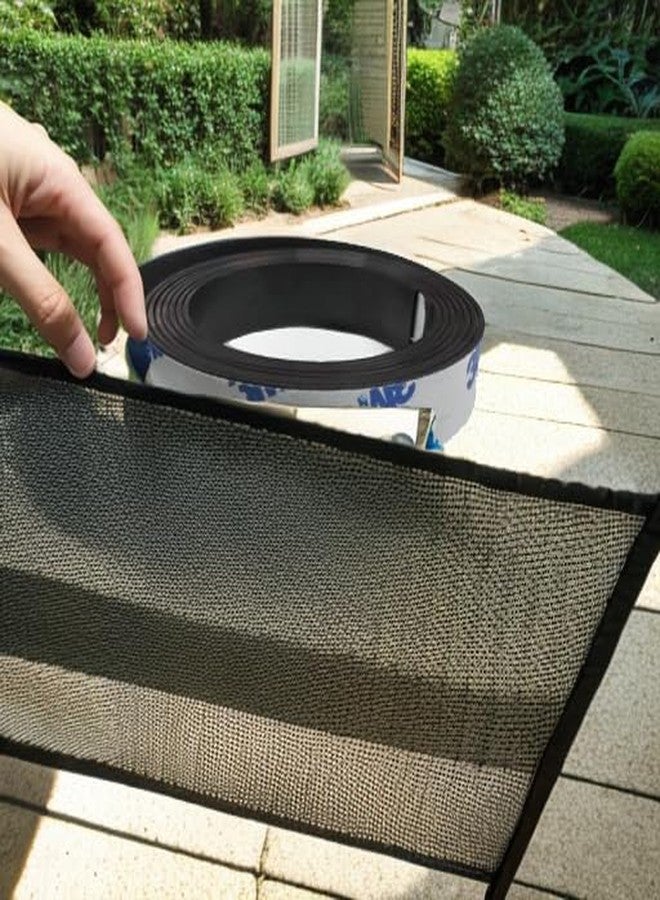 Yamsop Adhesive Magnetic Tape A+B (6.6 ft + 6.6 ft), Magnetic Strips with Adhesive Backing for Screen Doors and Window Screens, Magnetic Stripes with Mutual Attraction - Image 2