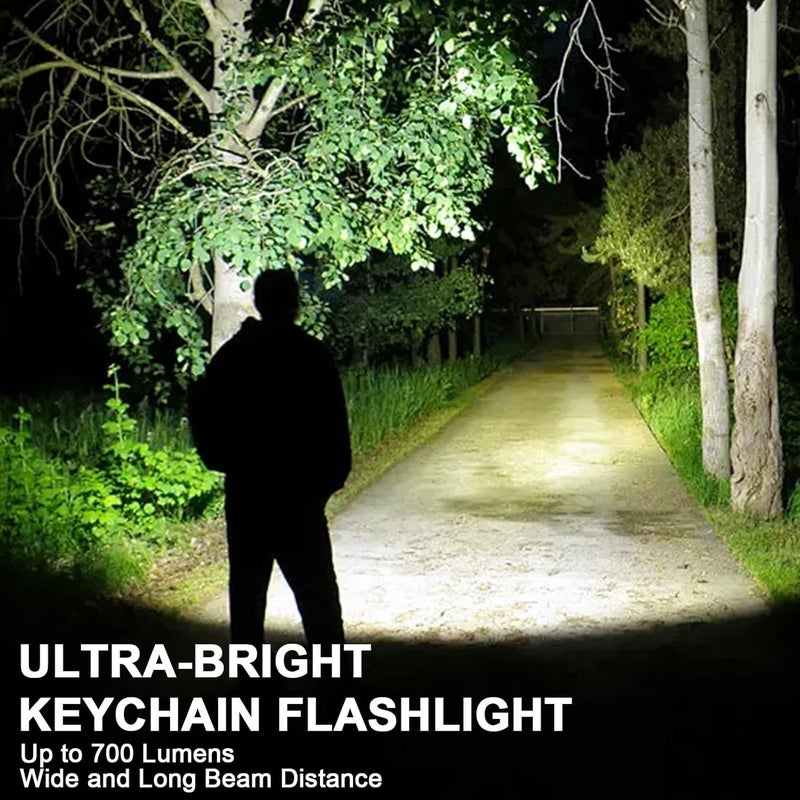 Gainsten Small Keychain Rechargeable Pocket Torch 500 Lumens LED+COB with 9 Modes and Magnetic Base - Image 5