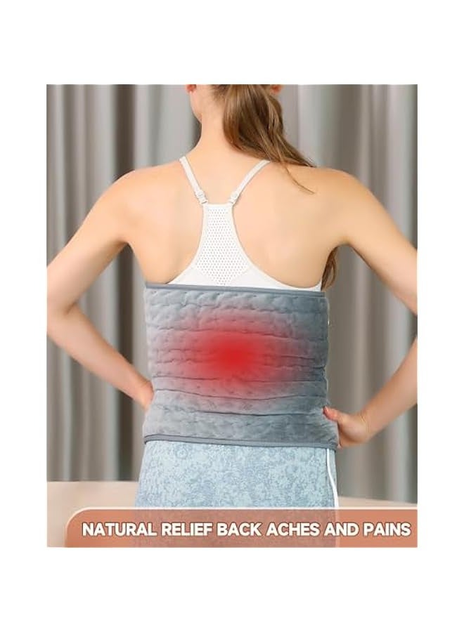 TRASSLE Heating Pad, Electric Heating Pads for Back, 6 Heat Settings Electric Heat Pad for Neck and Shoulder, 4 Timer Settings, Moist Heat Option, Auto Shut Off  - Image 3