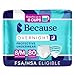 Because Overnight Absorbency Pull Ups Adult Disposable Incontinence Underwear Extra Absorbent Nighttime Briefs for Men and Women White SmallMedium 80 Count 4 Packs of 20 - Image 1