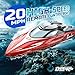 DEERC H120 Fast RC Boat for Pools and Lakes 24 GHz 20 MPH Racing Boats for Kids Adults with Rechargeable BatteryLow Battery AlarmCapsize RecoveryGifts for Boys Girls - Image 2