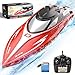 DEERC H120 Fast RC Boat for Pools and Lakes 24 GHz 20 MPH Racing Boats for Kids Adults with Rechargeable BatteryLow Battery AlarmCapsize RecoveryGifts for Boys Girls - Image 4