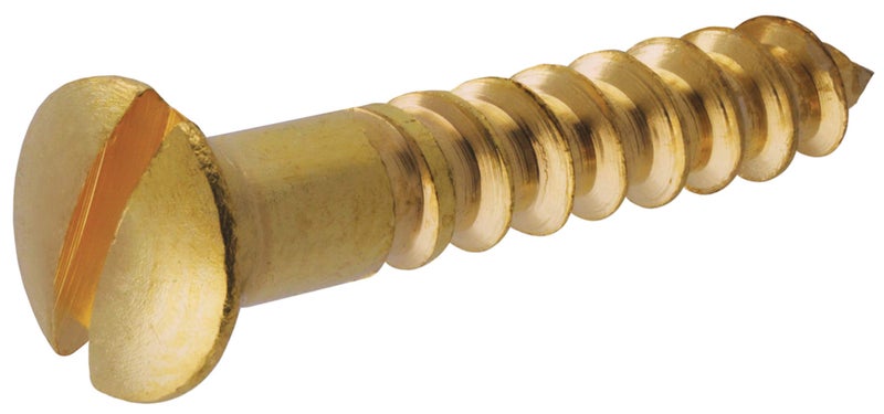 Hillman 1173 Brass Oval Head Slotted Wood Screw 8 x 1 14 in 30Pack - Image 2