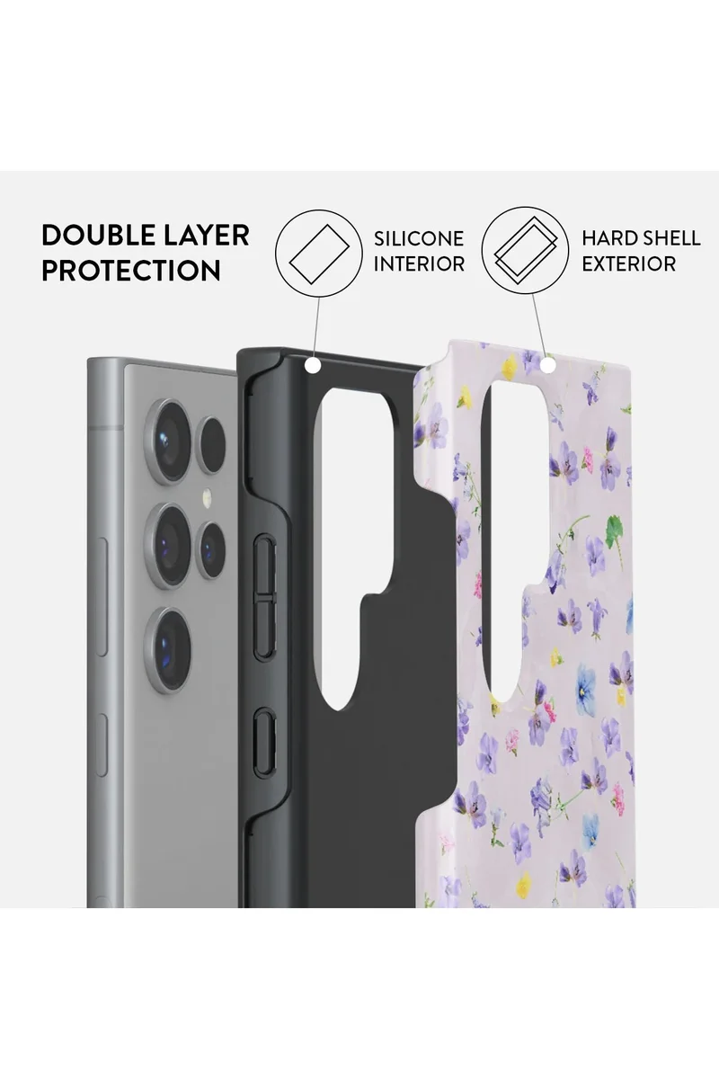 BURGA Samsung Galaxy S24 Ultra Case - Wildflower For Screen &amp; Camera Protection Printed Case