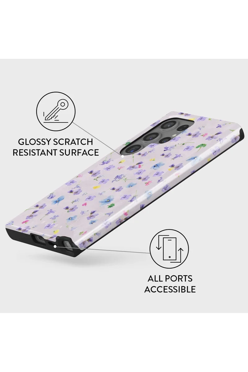 BURGA Samsung Galaxy S24 Ultra Case - Wildflower For Screen &amp; Camera Protection Printed Case