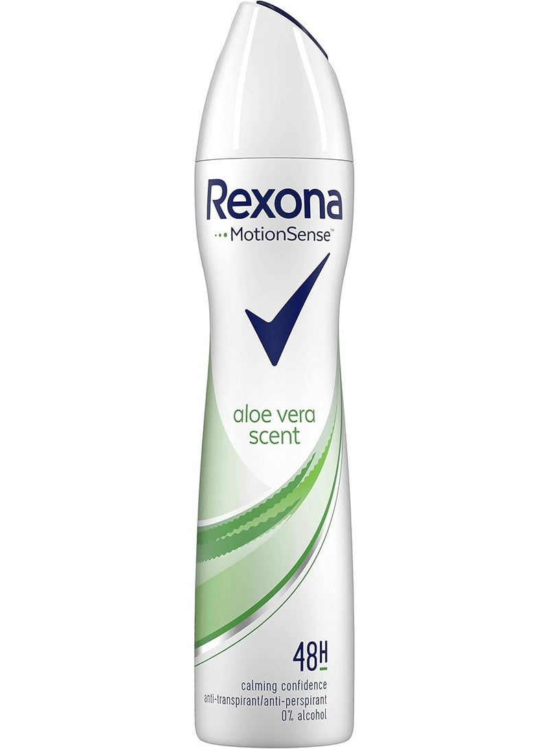 Rexona Women Antiperspirant Deodorant Spray Aloe Vera Motionsense 48H Protection, 200 Ml - Image 2