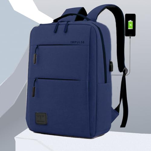 Impulse EmpowerElite 25L Water-Resistant Laptop Backpack | USB Charging Port | Fits 16'' Laptop | Travel/Office/College Use | (Blue) - Image 2