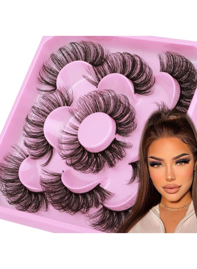 Focipeysa Lashes Mink Fluffy Wispy False Eyelashes 20mm Dramatic Faux Mink Eyelashes D Curl Long Fake Lashes Pack Look Like Extension - Image 5