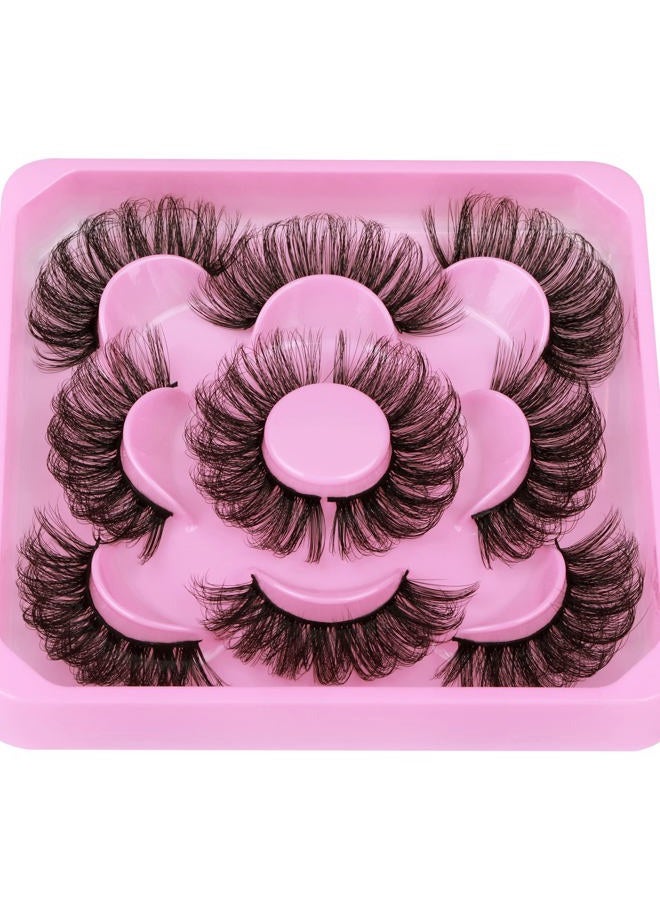 Focipeysa Lashes Mink Fluffy Wispy False Eyelashes 20mm Dramatic Faux Mink Eyelashes D Curl Long Fake Lashes Pack Look Like Extension - Image 3