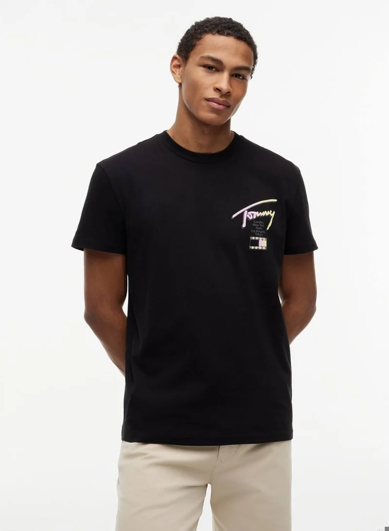 Tommy Jeans Signature Logo Crew Neck T-Shirt