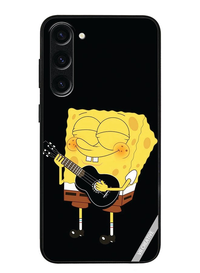 VR CREATIVE Protective Case Cover For Samsung Galaxy S23 FE Spongebob With Guitar Design Multicolour  - Image 1