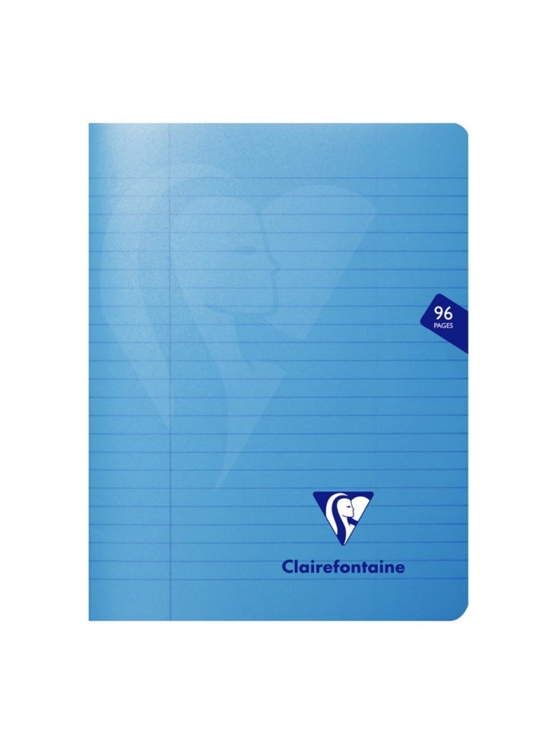Clairefontaine 1-Piece A5 Size Mymesys Single Line Notebook With Plastic Cover 96 Sheets Blue - Image 1