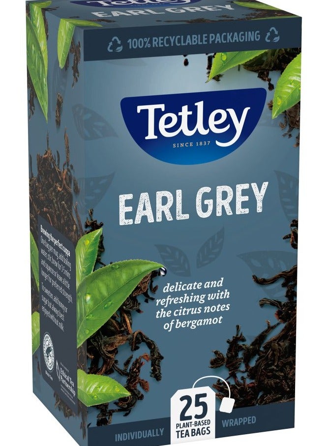 Tetley Earl Grey 25 Plant-Based Tea Bags 50g - Image 2