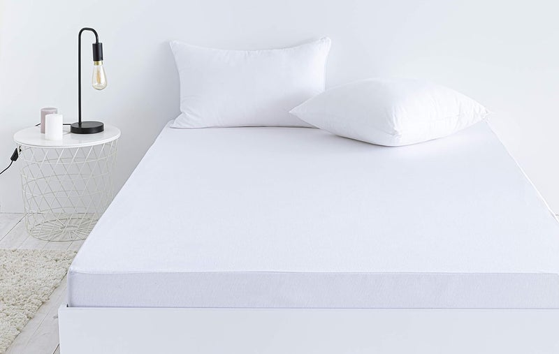 Todocama غطاء مرتبة مقاوم للماء من تودوكاما، مقاس 120 سم × 190 سم، أبيض - Image 1