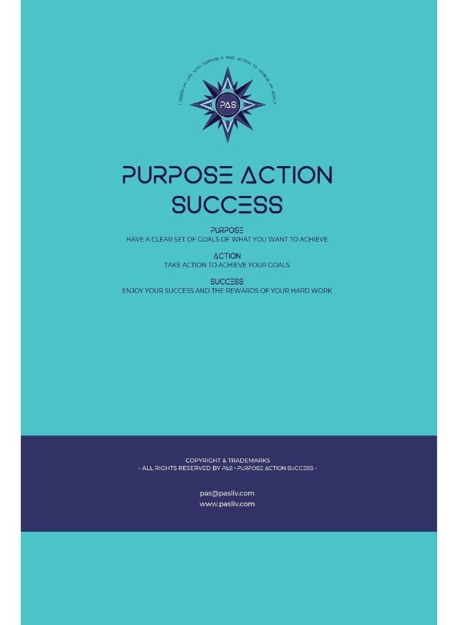 PURPOSE-ACTION-SUCCESS Notebook Journal - PAS NOTE: 6" X 9" Lined, Dated & Numbered Pages. Additional - Image 2