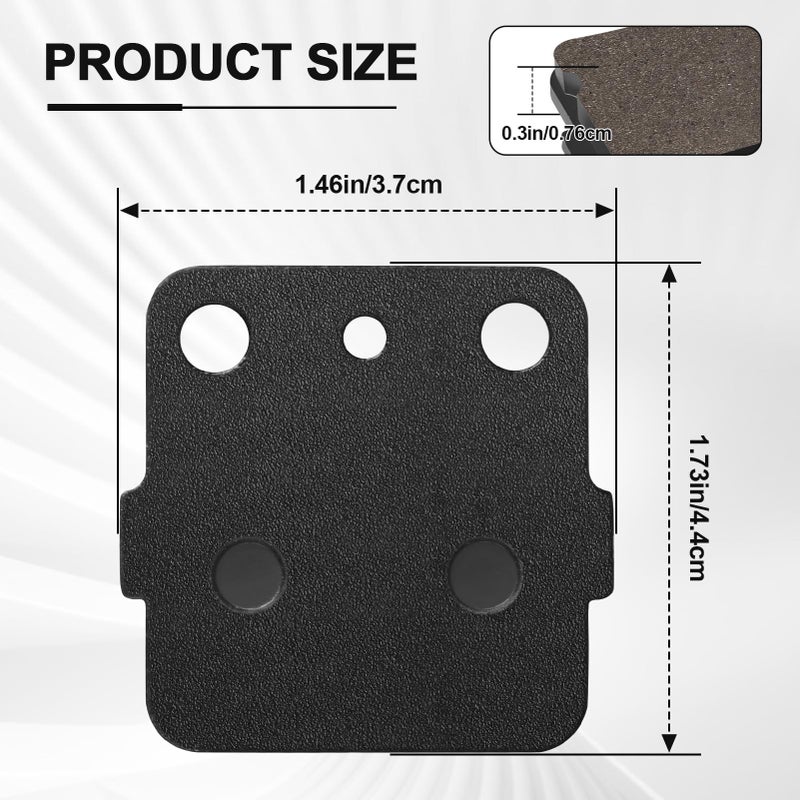 Yerbay Front and Rear Brake Pads for Yamaha Raptor 660 YFM660 2001-2004 Raptor 350 YFM350 2004-2010 for Honda TRX300 1993-2009 TRX 400 1999-2009 ATC 200 1983 ATC 250 1983-1984 - Image 3