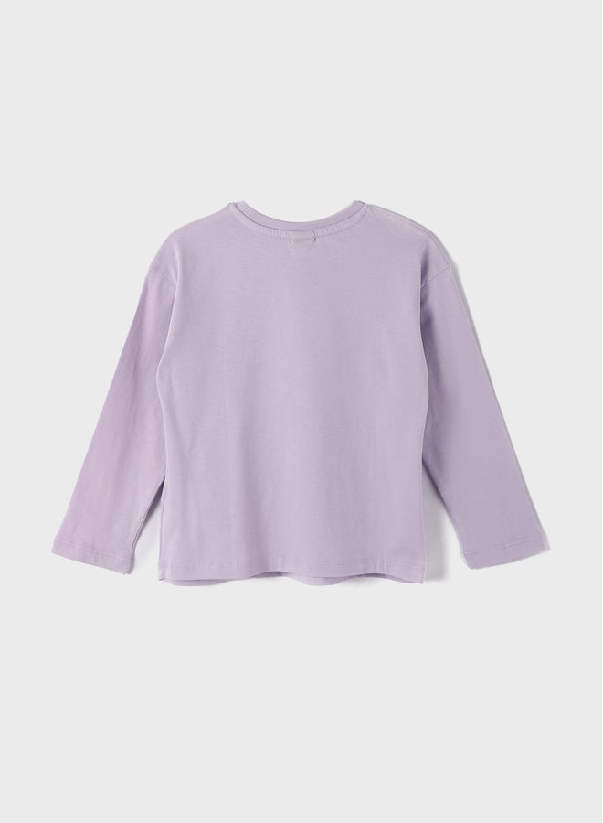 LC WAIKIKI Girl Printed shirt Long Sleeve Crew Neck  - Image 2