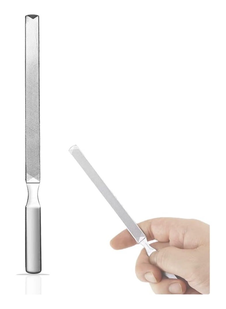 Stainless Steel Nail File - Ideal for Hands and Feet, 7 Inch, Suitable for Salon, Home and Travel Use - Image 1
