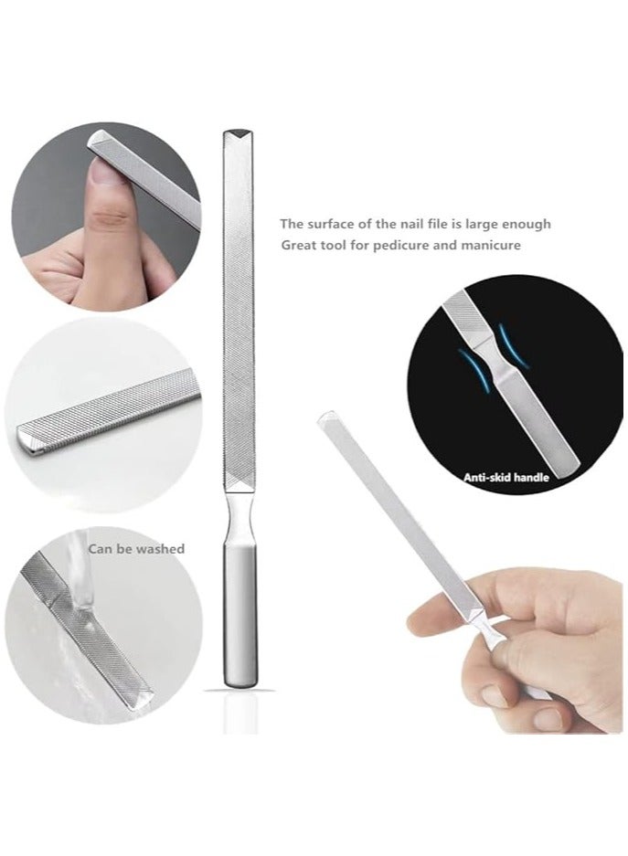 Stainless Steel Nail File - Ideal for Hands and Feet, 7 Inch, Suitable for Salon, Home and Travel Use - Image 5