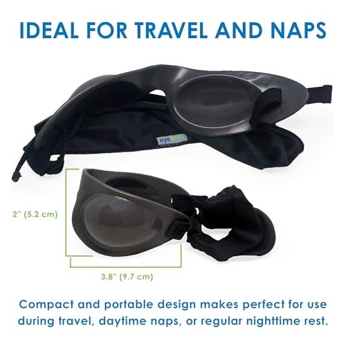 EyeEco Eyeseals 4.0 Sleep Mask – Charcoal – Moisturizing Eye Masks for Sleep Keep Dry Air Out – Latex-Free Eye Mask Great for CPAP Users​ - Image 4