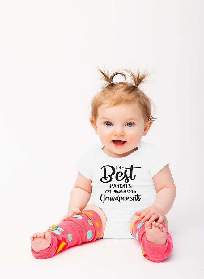 Funnwear أفضل الآباء يصبحون أجدادًا - بدلة أطفال أساسية مضحكة - رومبير للأولاد (حديثي الولادة، أبيض) - Image 3