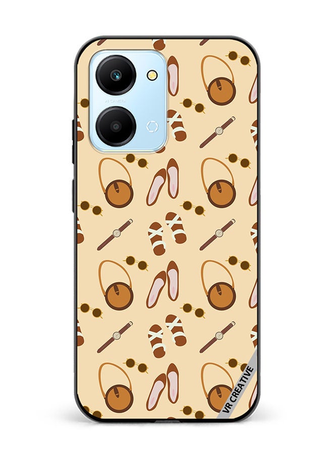 VR CREATIVE Protective Case Cover For Honor Play7T Outfit Vintage Vector Design Multicolour - Image 1