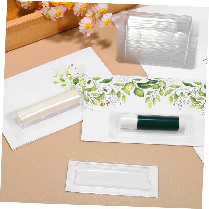 DOITOOL 40pcs Clear Lip Balm Holder Transparent Lipstick Case for Easy Access and Storage Pouches for Handmade and Item Packaging - Image 3