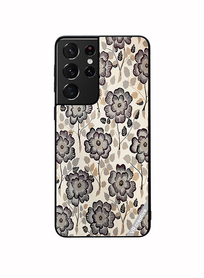VR CREATIVE Protective Case Cover For Samsung Galaxy S21 Ultra 5G Floral Design Multicolour - Image 1