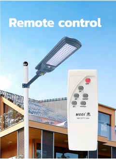 MODI 200W Solar Street Lights Outdoor - Remote Control - Wide Angle Motion Sensor - 10000MAh Battery - Dusk to Dawn Illumination - 6500K LED Waterproof Street Lamp for Commercial, Yard, Parking Lot  - Image 3