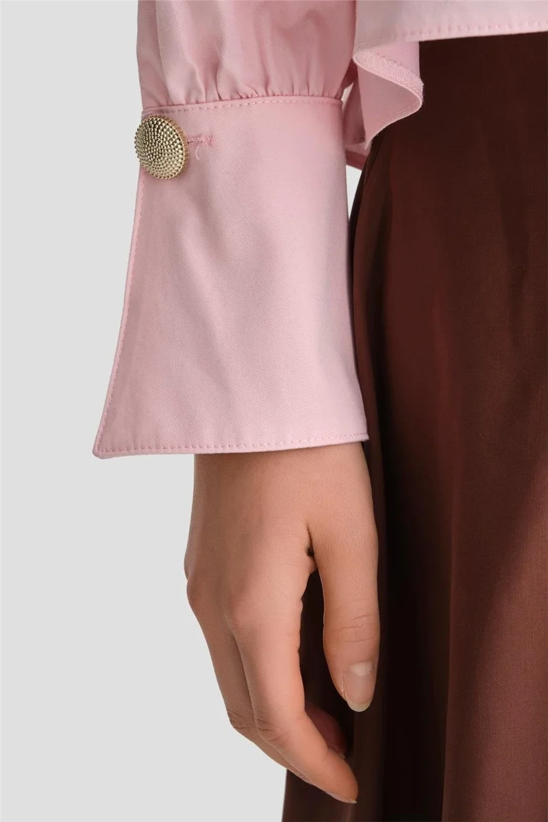 ARMINE Pointed Collar Floss Linen Shirt 24K3602 Pink