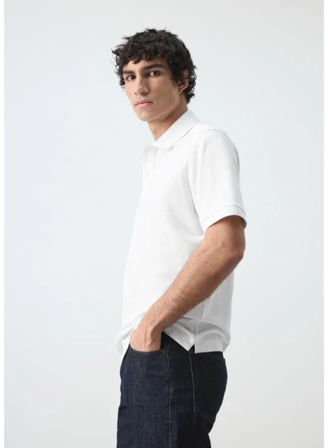 Mango Man 01-BLANCO Polo Shirt Rea for Men | Best Price UAE