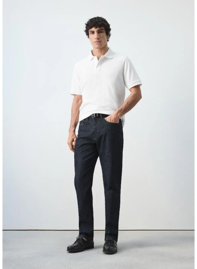 Mango Man 01-BLANCO Polo Shirt Rea for Men | Best Price UAE