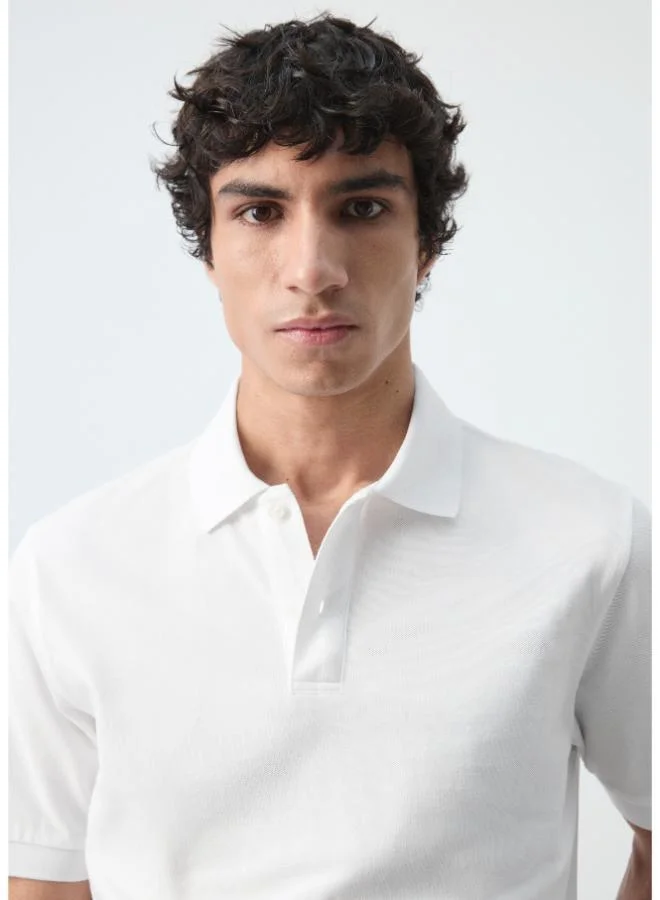 Mango Man 01-BLANCO Polo Shirt Rea for Men | Best Price UAE