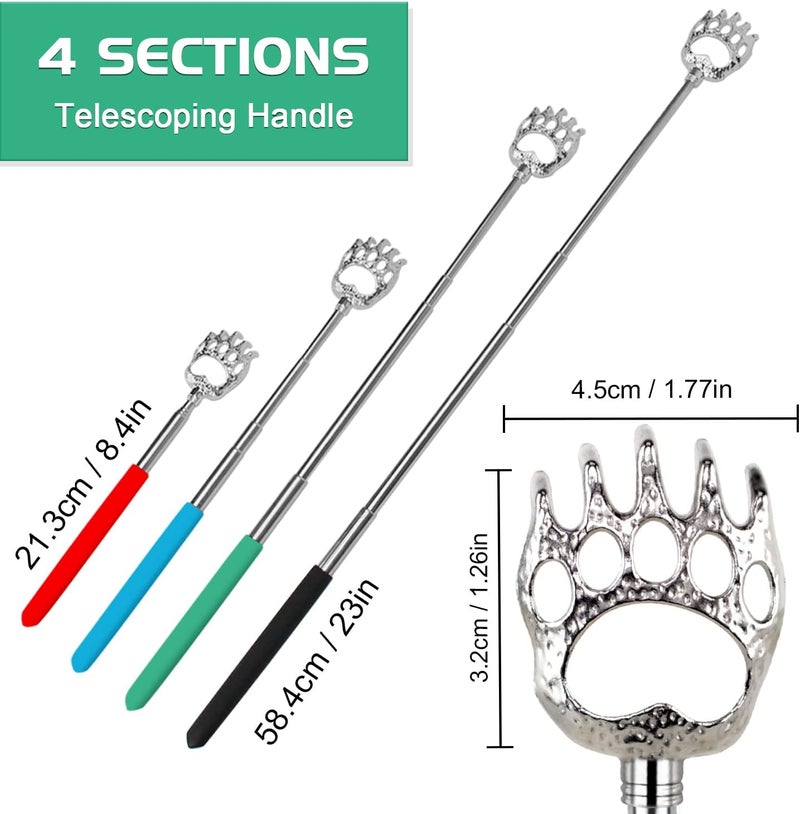 HOFASON 6 Pack Back Scratcher - Telescoping Bear Claw Scratchers for Men, Women, and Teens - Ideal Gift for Any Occasion - Image 2