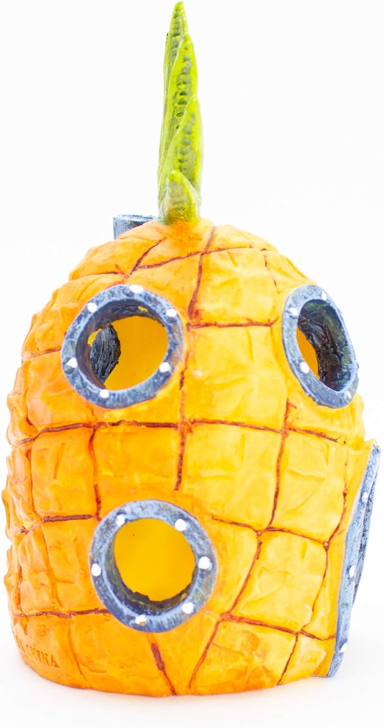 Penn Plax Penn-Plax SpongeBob's Pineapple House Fish Tank Ornament - 6.5" Tall - Image 5